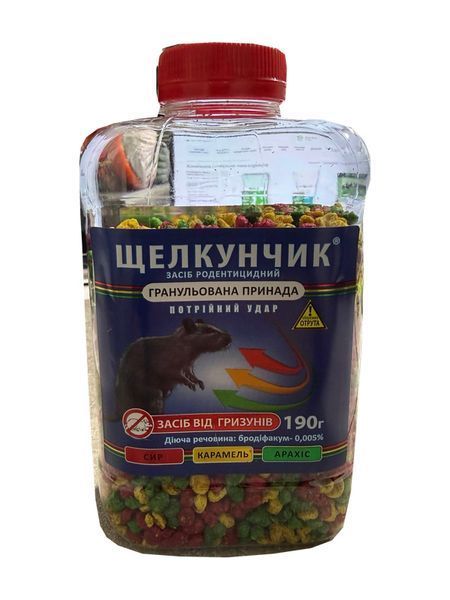 Щелкунчик гранулированная приманка сыр, карамель, арахис, 190 г GL-20261022-07 фото