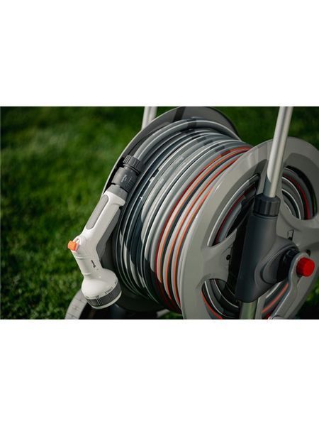 Металевий візок зі шлангом 1/2&Prime; 20 м, пістолетом та арматурою WL-AG33320SET1 SILVER PRO WL-AG33320SET1 фото