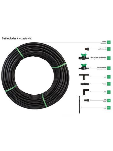 Комплект крапельного поливу WATER FLOW DRIP 100 м, 2 л/год, крок 33 см DSWWF100-SET4 DSWWF100-SET4 фото